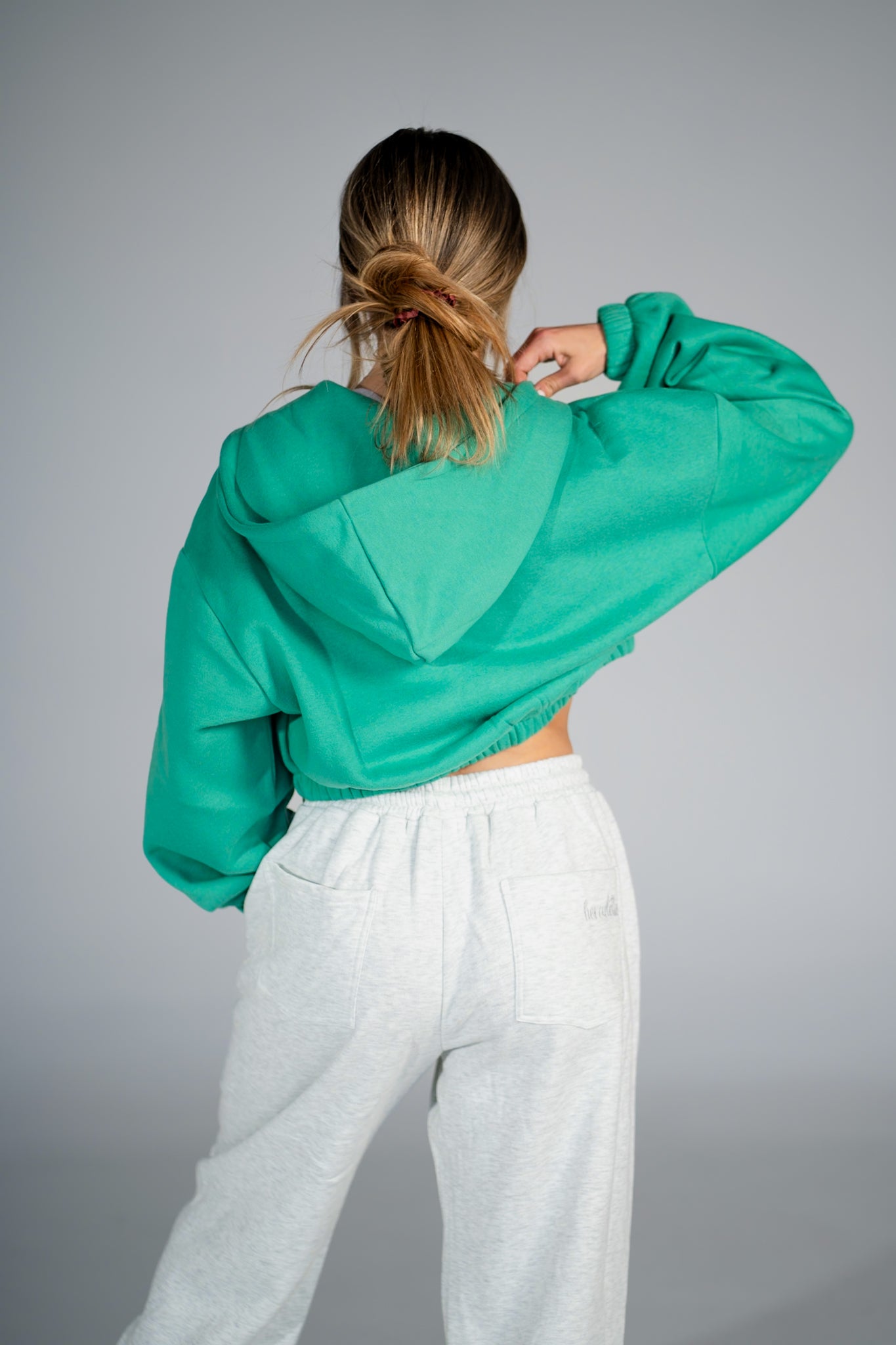 Puff Cropped Zip Jacket - Clover - HERCULETTEHoodie