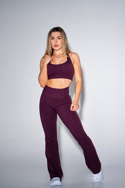 Prodigy Cropped Halter Top - Berry - HERCULETTE