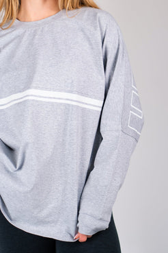 Retro LS Shirt - Heathered Light Grey - HERCULETTE