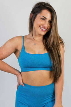 Seamless Cami Bra - Aqua - HERCULETTESports Bra