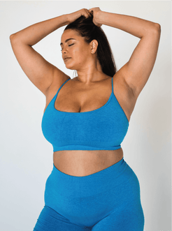 Seamless Cami Bra - Aqua - HERCULETTESports Bra